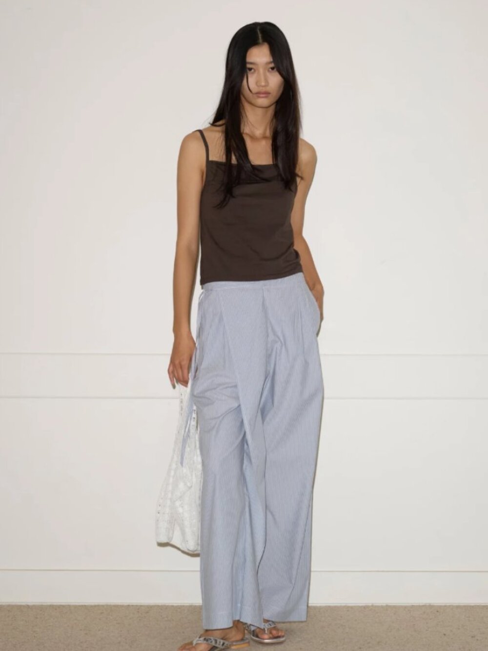 NWOT Deiji Studios Double Layer Pant, Sky Stripe, XS
